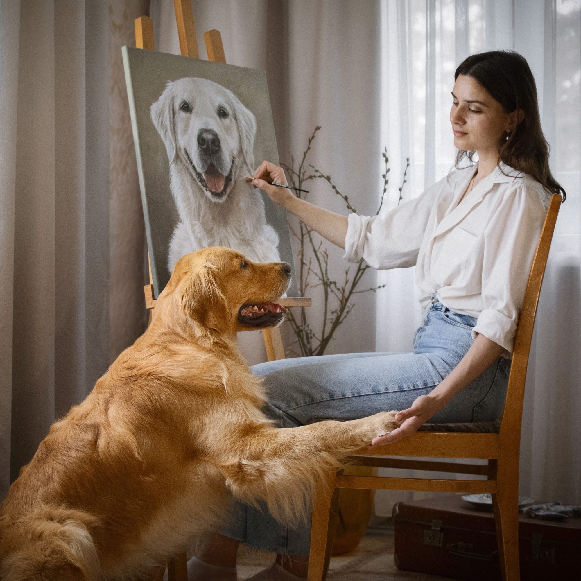 фотореалистичные портреты питомцев на заказ